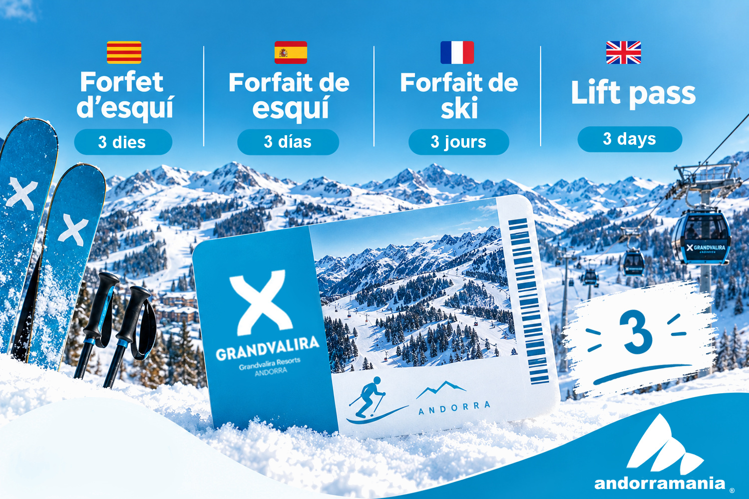3 Days 3 Days Lift Pass - Grandvalira