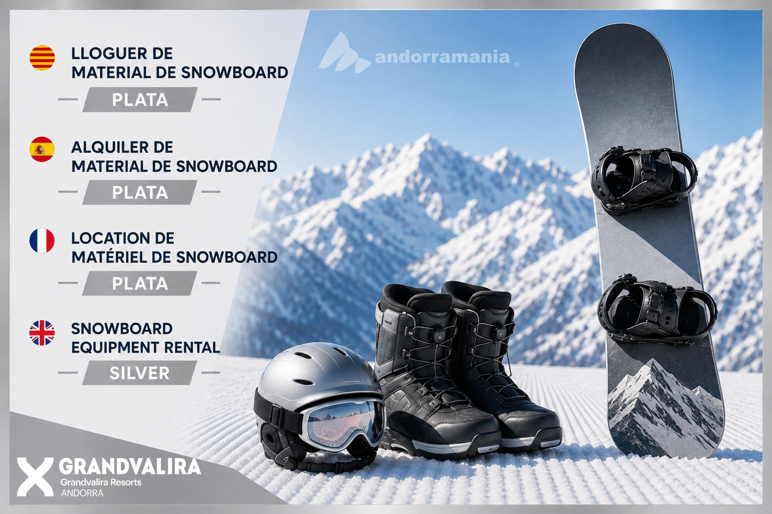 Location de matériel de snowboard - Argent