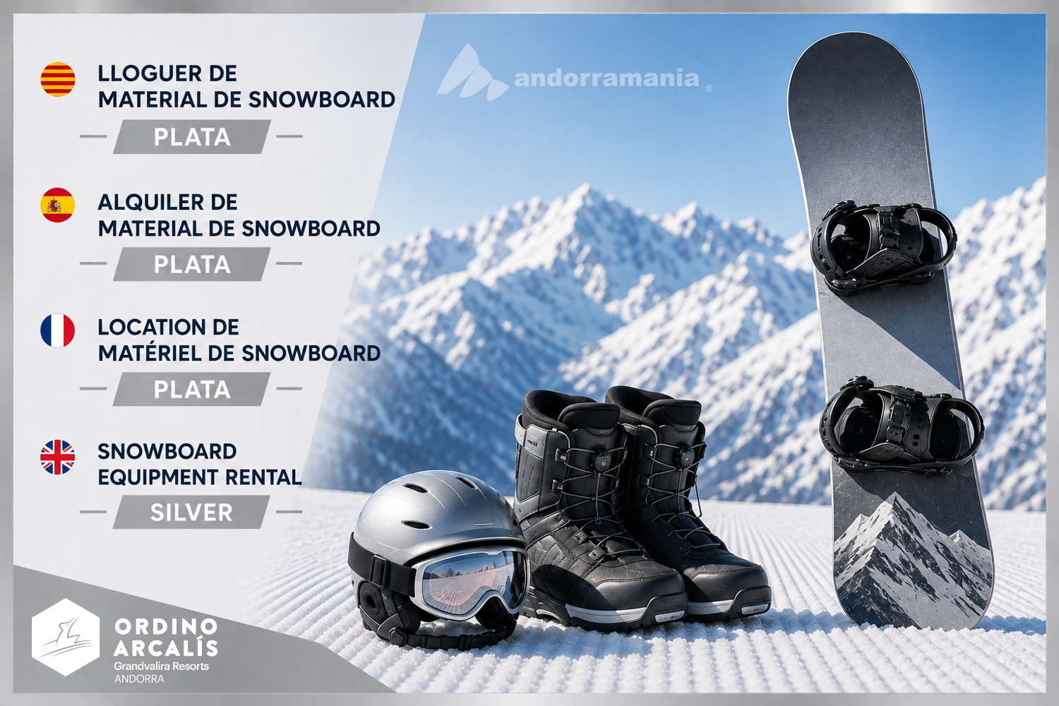 Location de matériel de snowboard - Argent