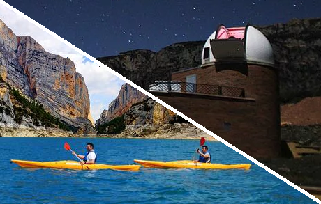 Pack Milti-Activitat Combo Montrebei-Montsec Kayak + Parc Astronòmic 