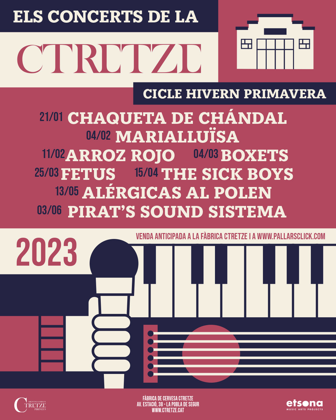 Esdeveniments I Excurcions Els Concerts De La Ctretze 2023 - Programació 2023 concerts de la Ctretze C13 La Pobla de Segur